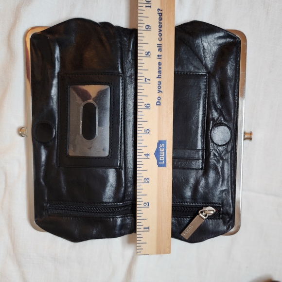 HOBO Black Leather Wallet Clutch - Picture 8 of 12
